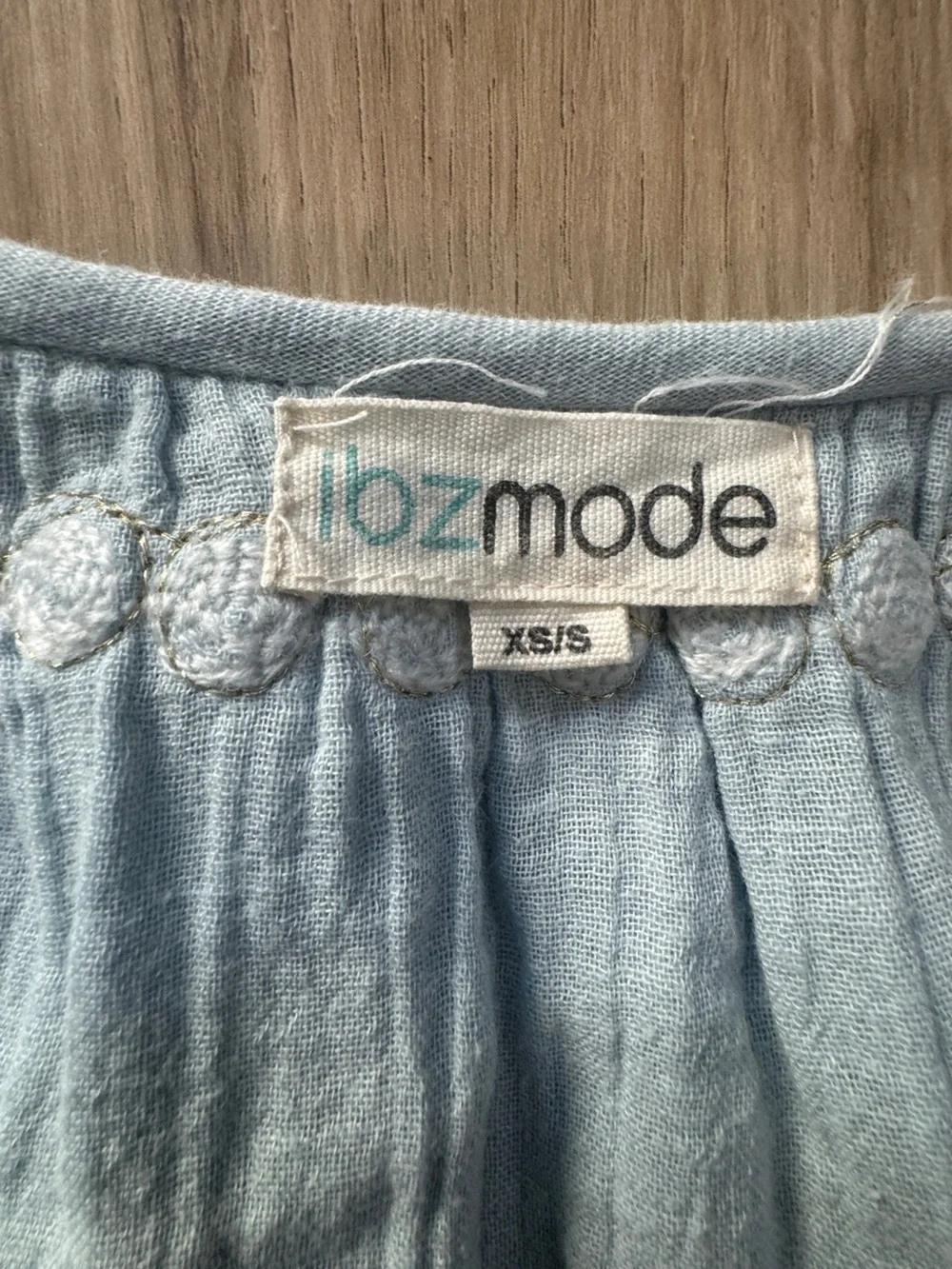 Ibiza Mode Kaftan Leaf Pale Blue sz XS/S